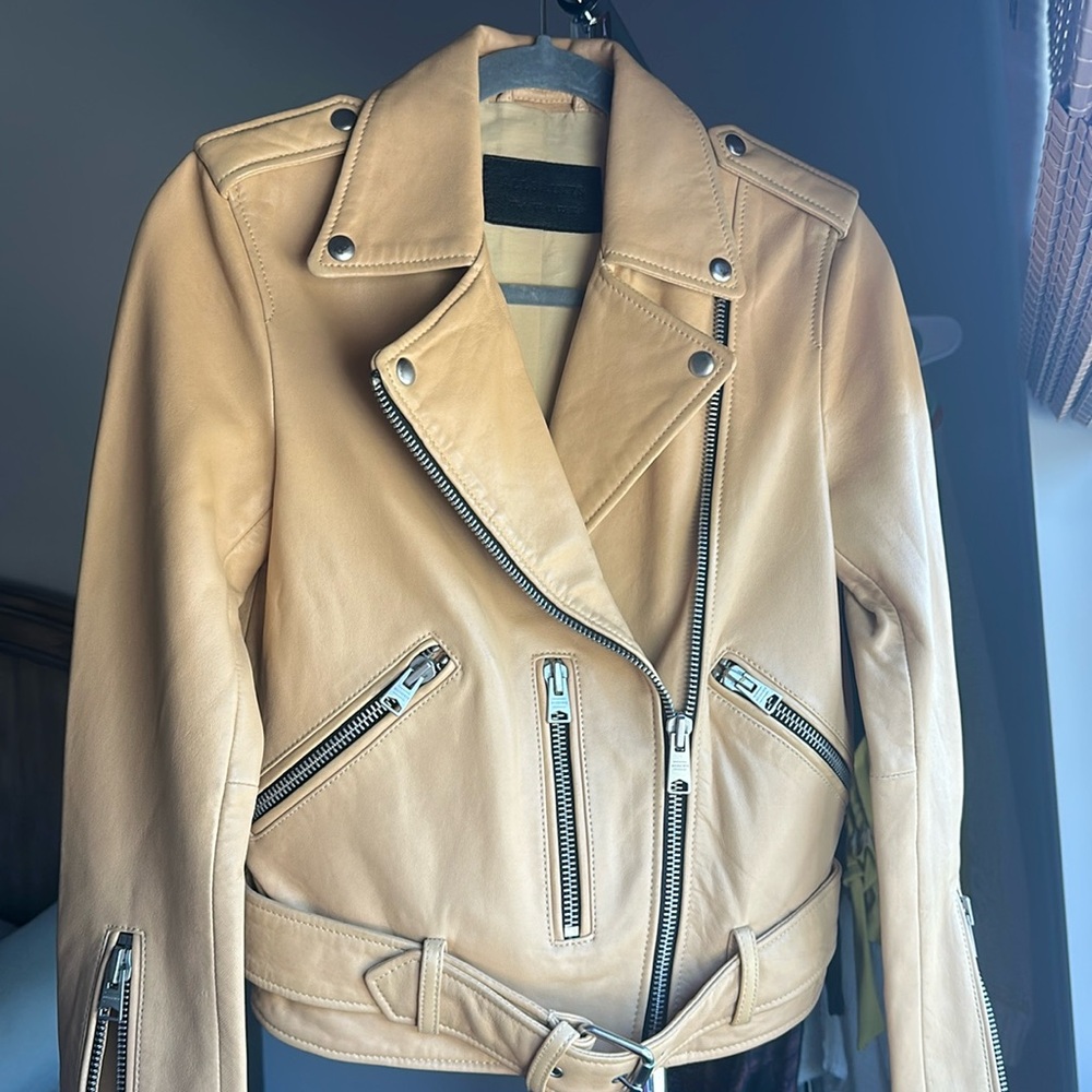 All Saints Leather Jacket US 0